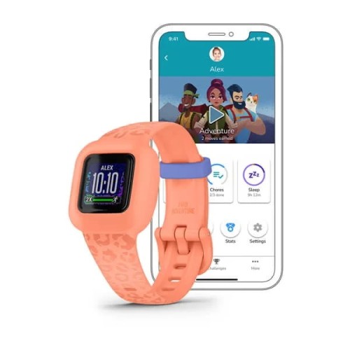 Garmin Vivofit Jr. 3 - Peach Leopard [010-02441-04]