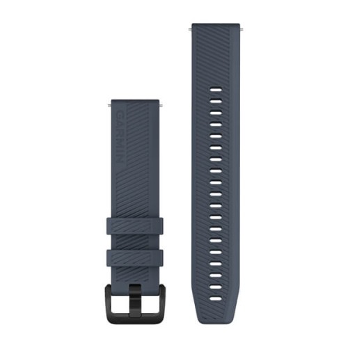 Silikonowy pasek Garmin Approach S12 (20mm) - granitowo-niebieski z czarnym zapięciem ze stali nierdzewnej [010-13076-01]
