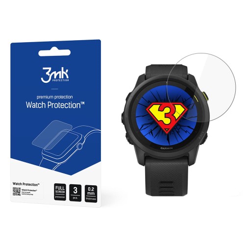 Szkło ochronne na ekran Garmin Forerunner 745 - 3mk Watch Protection (3 szt)