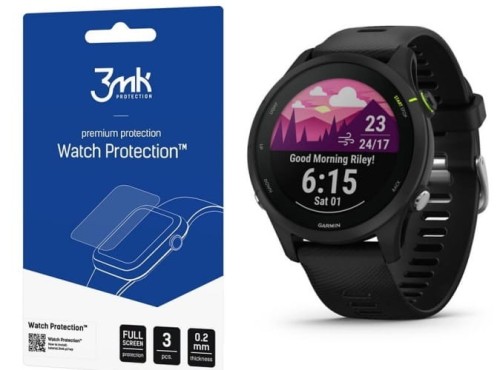 Szkło ochronne na ekran Garmin Forerunner 255 - 3mk Watch Protection (3 szt)