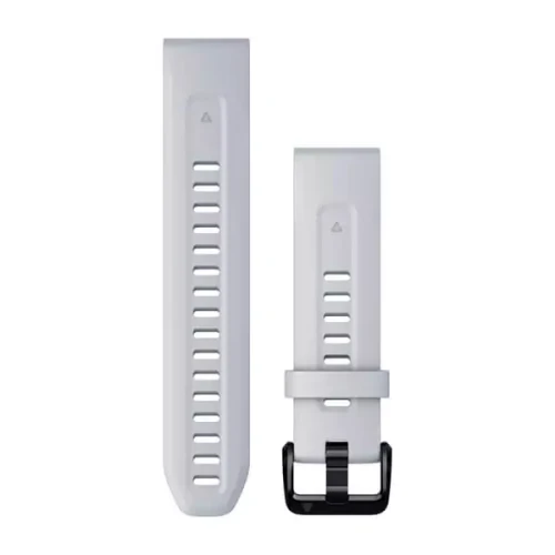 Silikonowy pasek Garmin Quick Fit 20 mm - Fenix 5s/5s+/6s/7s - biały z czarnym zapięciem [010-13102-03]