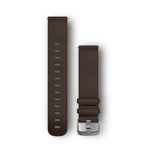 Skórzany pasek Garmin Vivomove HR/Vivoactive 3/Forerunner 645/Forerunner 245 - ciemnobrązowy L [010-12691-01]