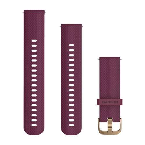 Silikonowy pasek Garmin Vivoactive 3/Vivomove HR/Forerunner 645/Forerunner 245 - bordowo-złoty [010-12691-05]