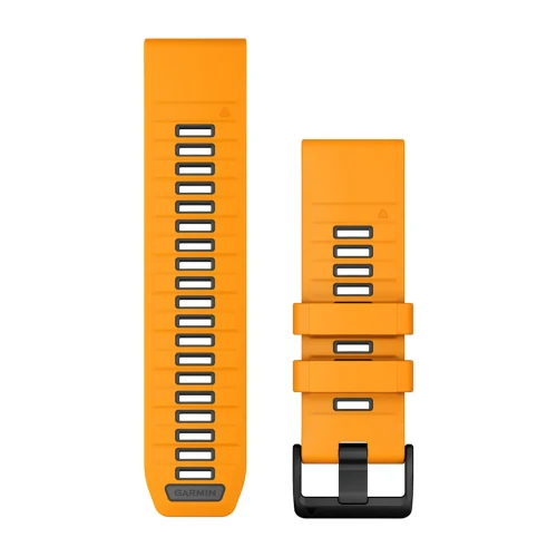 Silikonowy pasek Garmin QuickFit 26 mm - Spark Orange/Graphite [010-13393-01]