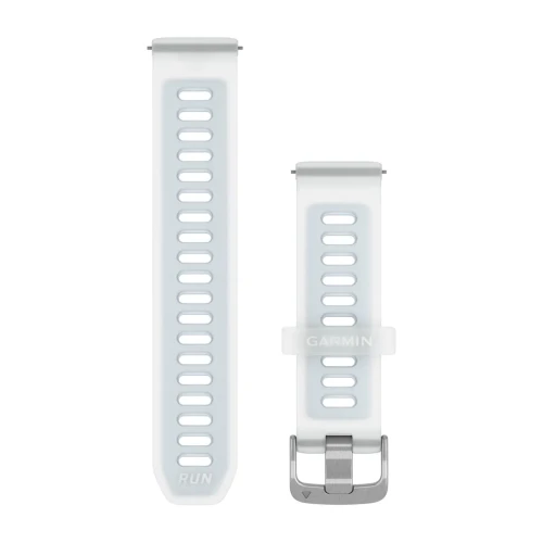 Silikonowy pasek Garmin Quick Release 20mm - Półprzeźroczysty w kolorze Whitestone/Cloud blue z srebrnym zapięciem [010-11251-AR]