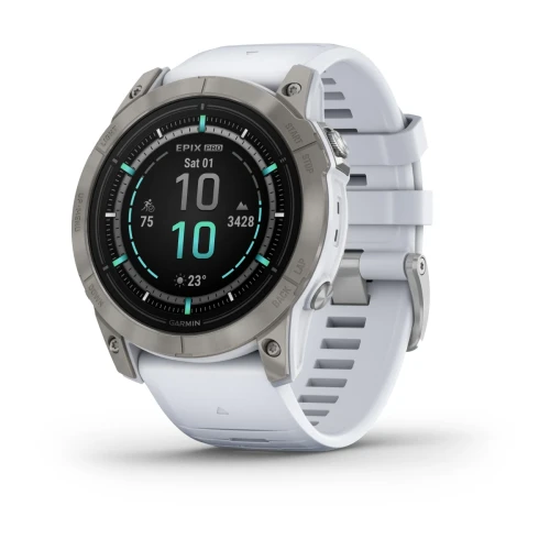 Garmin Epix Pro (Gen 2) - Sapphire Edition 51 mm - Tytanowy z paskiem w kolorze mlecznego kwarcu [010-02804-11]