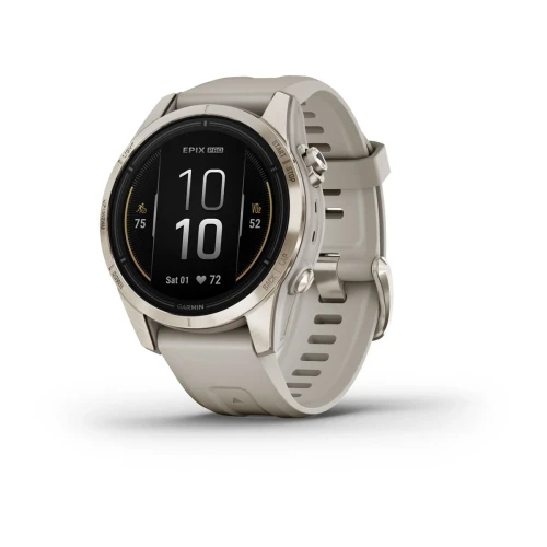 Garmin Epix Pro (Gen 2) - Sapphire Edition 42 mm - Jasnozłoty z jasnopiaskowym paskiem [010-02802-11]