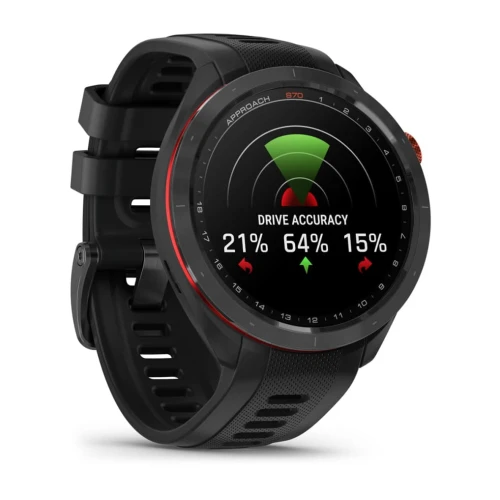 Garmin Approach S70 - 47 mm - Czarna ceramiczna ramka i czarna silikonowa opaska [010-02746-12]