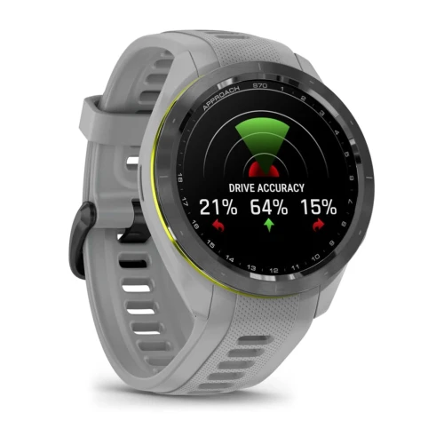 Garmin Approach S70 - 42 mm - Czarna ceramiczna ramka i szara silikonowa opaska [010-02746-11]