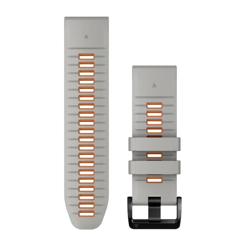 Silikonowy pasek Garmin QuickFit 26 mm  - mglisty szary/pomarańczowy [010-13281-02]