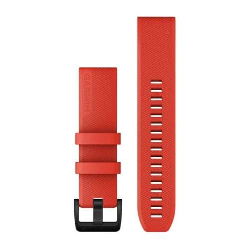 Silikonowy pasek Garmin Quick Fit 22 mm - Quatix 6/Approach S62/Fenix 5/6  - czerwony [010-12901-02] 