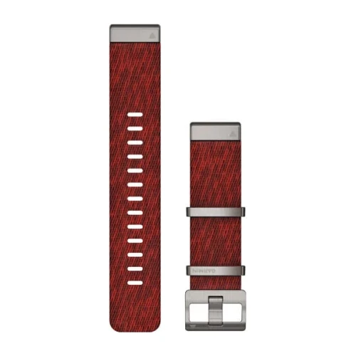 Nylonowy pasek żakardowy Garmin Quick Fit 22 mm - Fenix 5/6 - czerwony [010-12738-22]