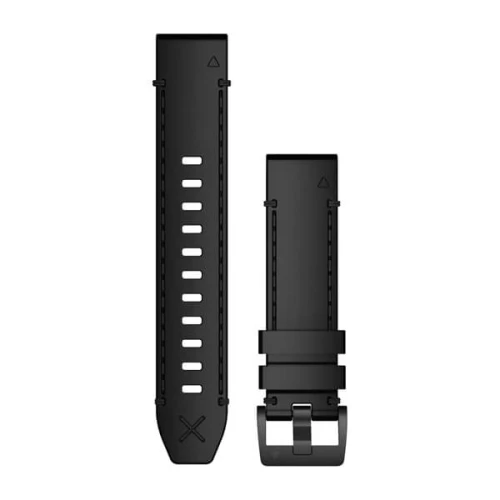 Skórzany pasek z oryginalnej skóry Horween Garmin Quick Fit 22 mm - Fenix 5/6 - Czarny [010-12738-19]