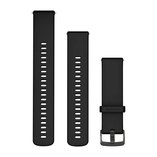 Silikonowy pasek Quick Release 22mm - Czarny [010-13256-21]