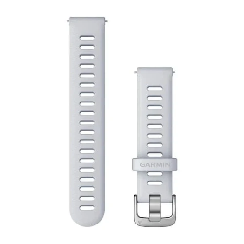 Silikonowy pasek Quick Release 18mm - biały ze srebrnym zapięciem [010-11251-3F]