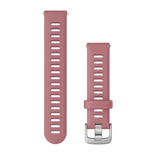 Silikonowy pasek Quick Release 18mm - jasnoróżowy ze srebrnym zapięciem [010-11251-3H]