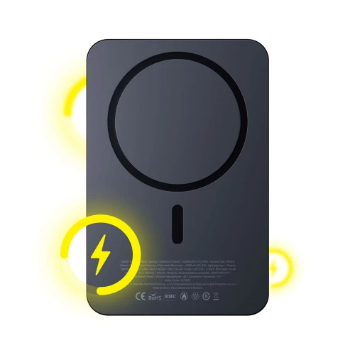 Powerbank 10000 mAh MagSafe QI USB-C Lightning - 3mk MagSynergy