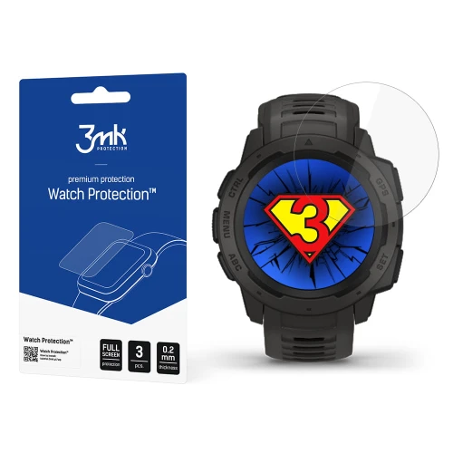 Szkło ochronne na ekran Garmin Instinct - 3mk Watch Protection (3 szt)
