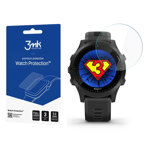 Szkło ochronne na ekran Garmin Forerunner 945 - 3mk Watch Protection (3 szt)
