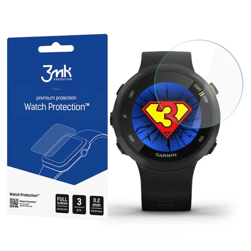 Szkło ochronne na ekran Garmin Forerunner 45/Swim 2 - 3mk Watch Protection (3 szt)