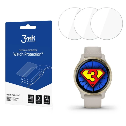 Folia ochronna na ekran Garmin Venu 2s - 3mk Watch Protection ARC+ (3 szt)
