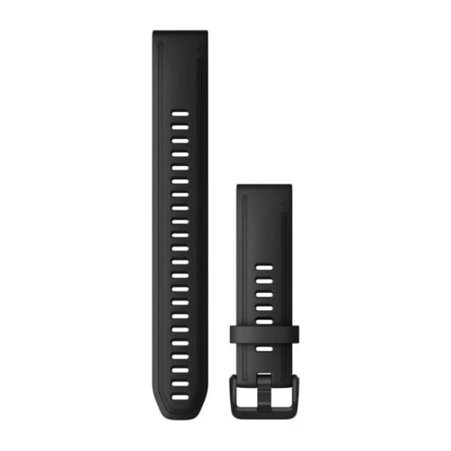 Silikonowy pasek Garmin Quick Fit 20 mm - Fenix 5S/5S Plus/6S - czarny długi [010-12942-00]
