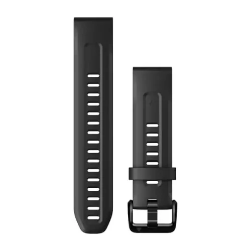 Silikonowy pasek Garmin Quick Fit 20 mm - Fenix 5s/5s+/6s/7s - czarny [010-13102-00]