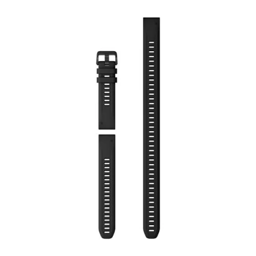 Silikonowy pasek Garmin QuickFit 20 mm Fenix/Descent -  czarny z dodatkowym długim paskiem do nurkowania [010-13028-00]