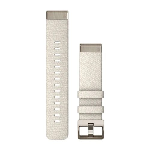 Nylonowy pasek Garmin QuickFit 20 mm - Kremowy z jasnozłotym zapięciem [010-13279-08]