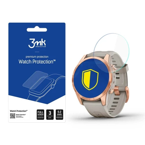 Szkło ochronne na ekran Garmin Fenix 7S PRO 42mm - 3mk Watch Protection (3 szt)