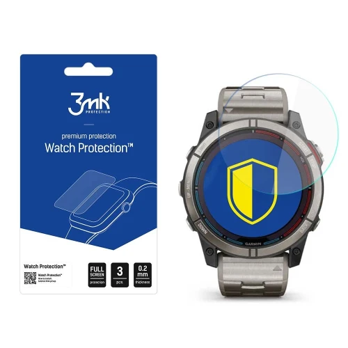 Szkło ochronne na ekran Garmin Quatix 7x - 3mk Watch Protection (3 szt)