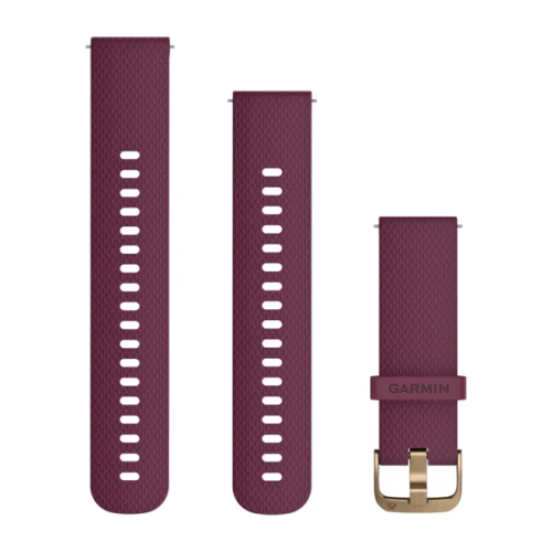 Silikonowy pasek Garmin Vivoactive 3/Vivomove HR/Forerunner 645/Forerunner 245 - bordowo-złoty [010-12691-05]