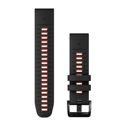 Silikonowy pasek Garmin QuickFit 22 mm - czarny/czerwony [010-13280-06]