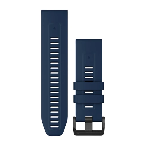 Silikonowy pasek Garmin Quick Fit 26 mm - Fenix 5X/5X+/6X/7X - niebieski z czarnym zapięciem [010-13117-31]
