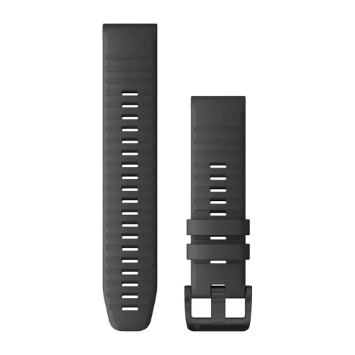 Silikonowy pasek Garmin Quick Fit 22 mm - Fenix 5/6 - szary z czarnym zapięciem [010-12863-22]