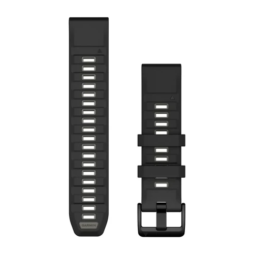 Silikonowy pasek Garmin QuickFit 22 mm - Black/pebble gray [010-13392-00]