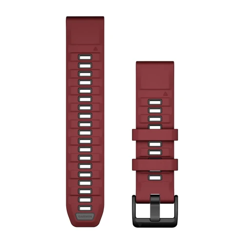 Silikonowy pasek Garmin QuickFit 22 mm - Marsala/Graphite [010-13392-06]