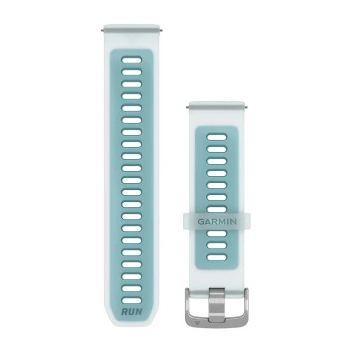 Silikonowy pasek Quick Release 22mm - Półprzeźroczysty w kolorze Whitestone/Turquoise z srebrnym zapięciem [010-11251-AU]