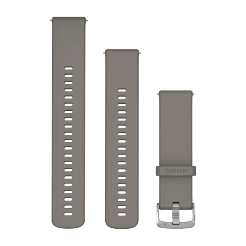 Silikonowy pasek Garmin Quick Release 22mm -Silver grey z srebrnym zapięciem [010-13406-10]