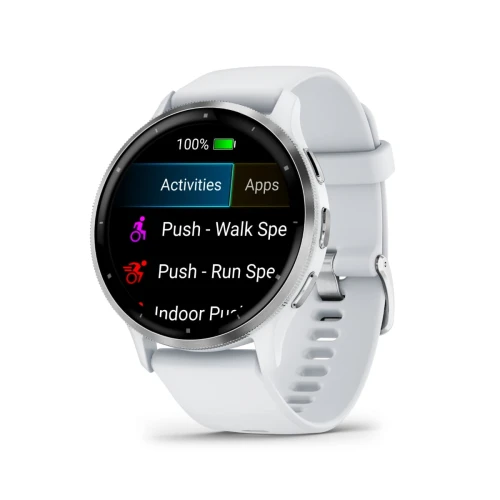 Garmin Venu 3 Srebrna ramka z paskiem w kolorze whitestone [010-02784-00]